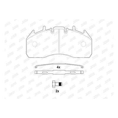 BRAKE PAD KIT JURID VOLVO WVA29174+29218+29273